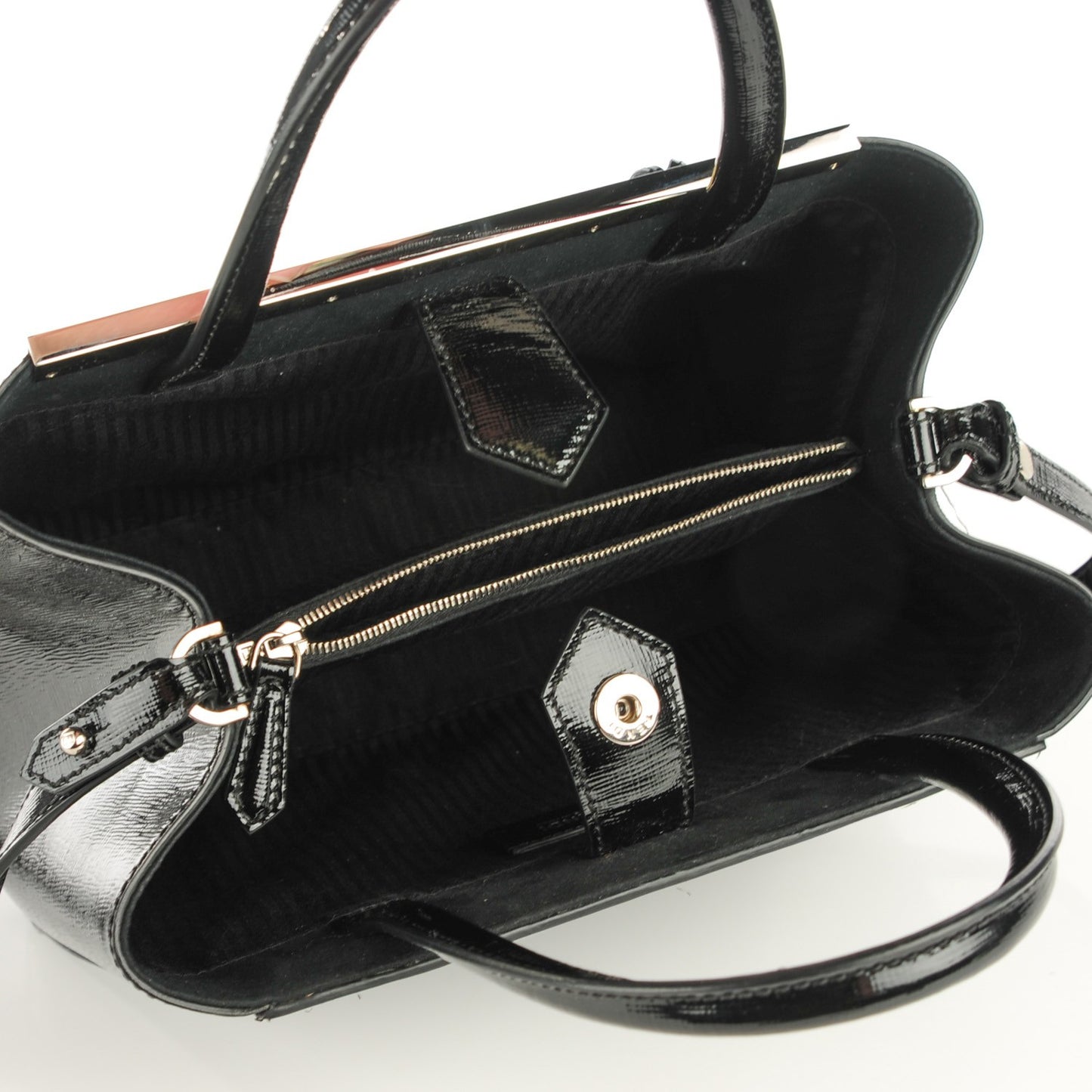 Patent Vitello Elite Petite 2Jours Tote Black