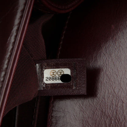 Chanel Glazed Calfskin Quilted Small Boy Chained Flap Burgundy 7 of 7