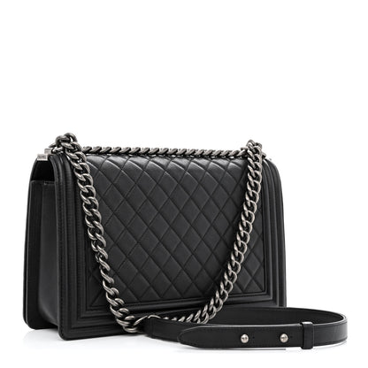 Chanel Calfskin Quilted New Medium Boy Flap Black 2 of 10