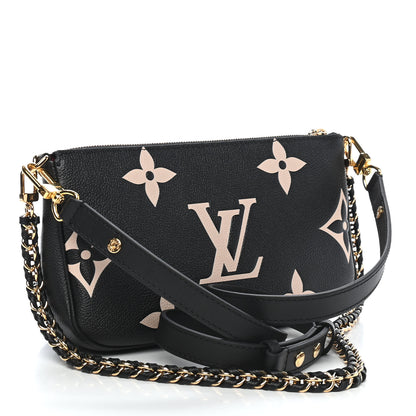Louis Vuitton Empreinte Monogram Giant Multi Pochette Accessories Black Beige 3 of 9