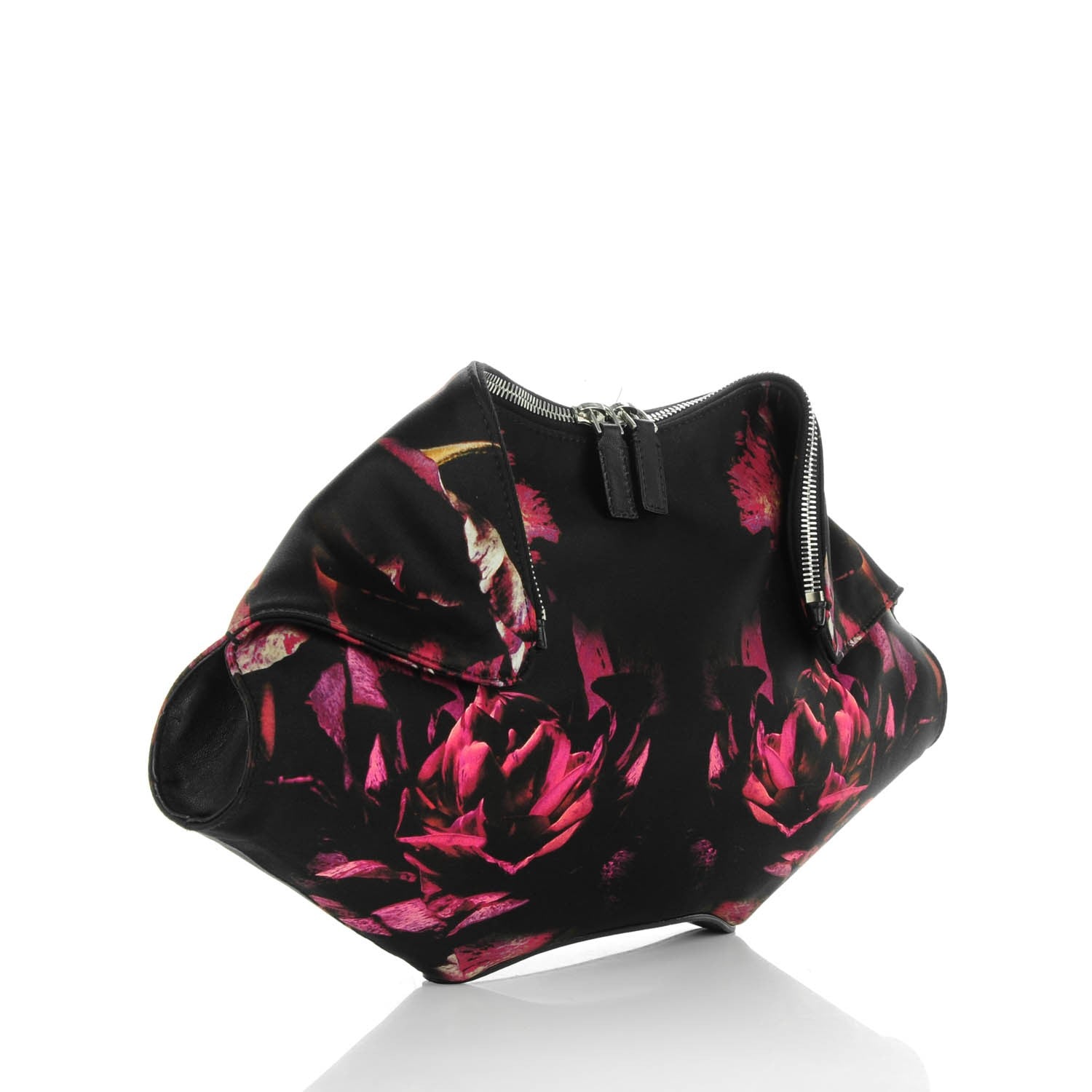 Alexander McQueen Silk Night Flowers De Manta Clutch Multicolor Black 3 of 7