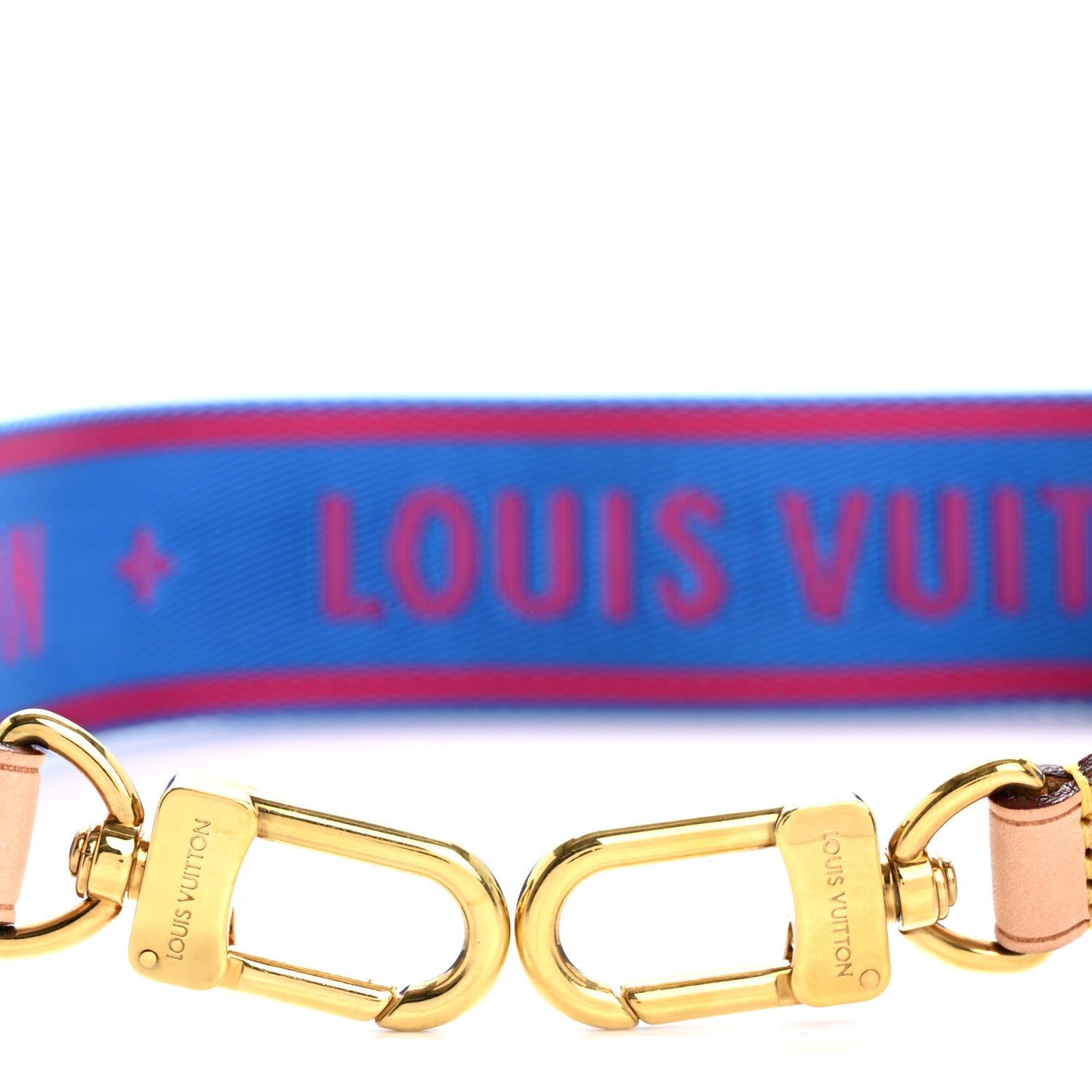 Louis Vuitton Nylon Bandouliere Shoulder Strap Blue Magenta 3 of 7
