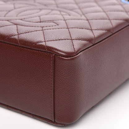 Chanel Caviar Quilted Petit Shopping Tote PST Burgundy 9 of 11