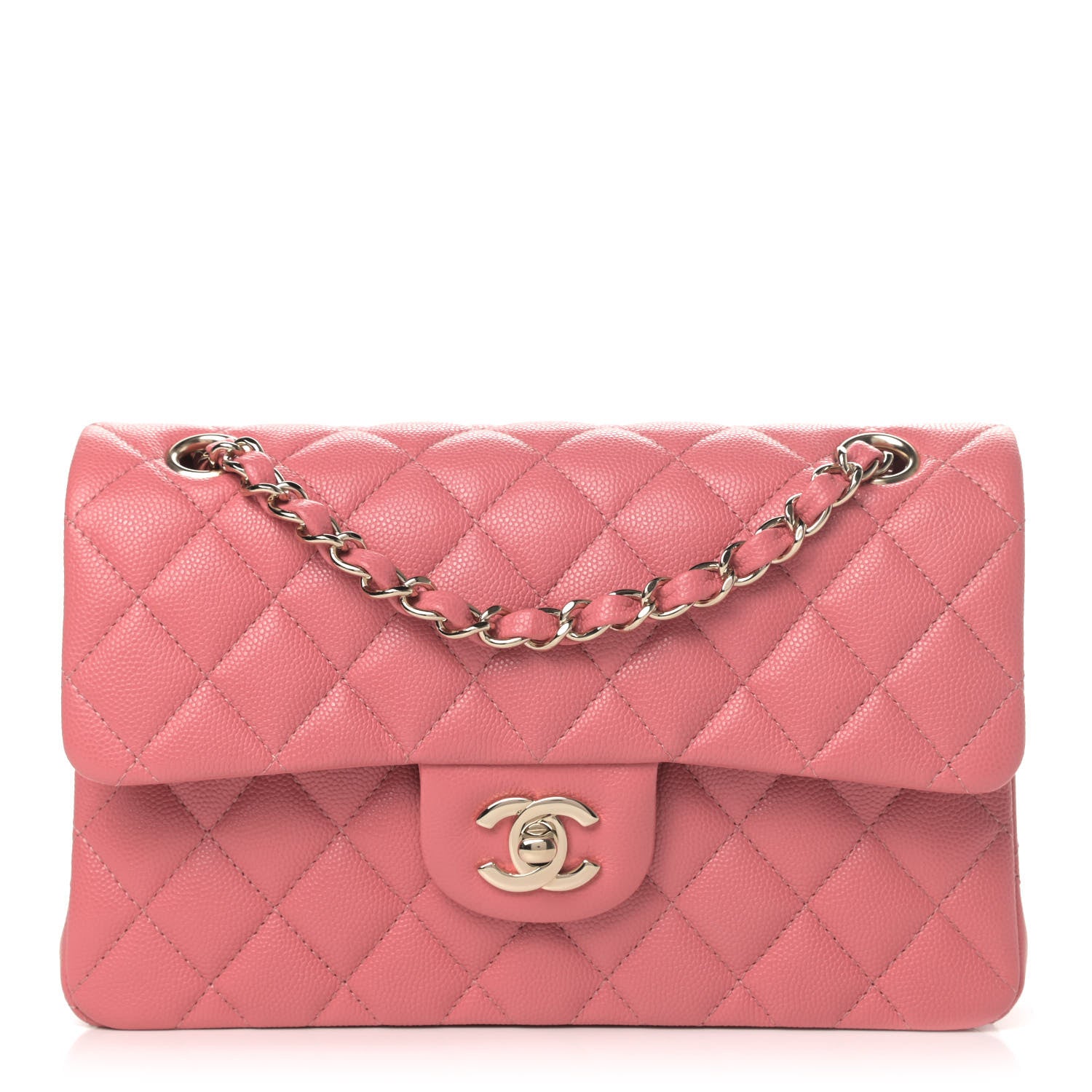 Chanel Caviar Quilted Small Double Flap Pink 1 of 4