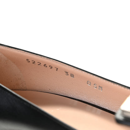 Gucci Malaga Kid Crystal Square G Madelyn Mid Heel Loafer Pumps 38 Black 7 of 14