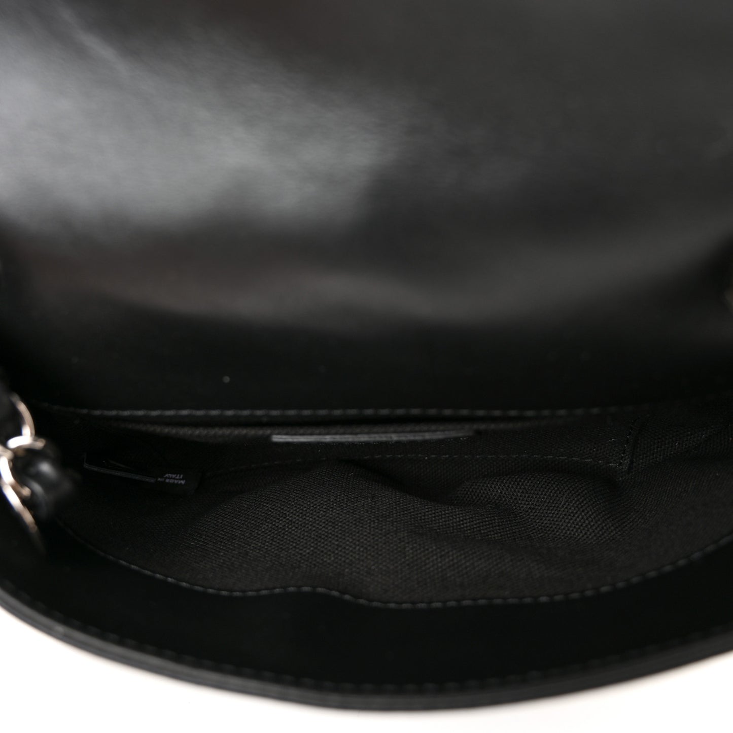 Calfskin Quilted CC Uniform Flap Belt Bag Black