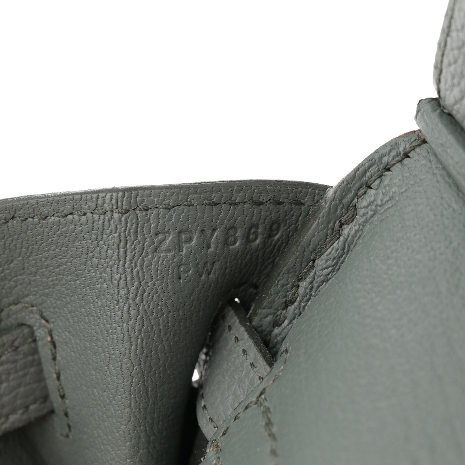 Hermes Togo Birkin 25 Vert Amande 7 of 11