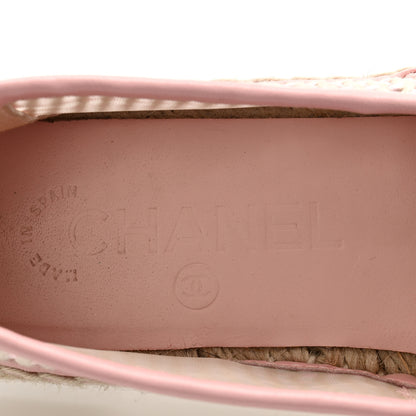 Chanel Mesh Lambskin CC Espadrilles 36 Light Pink Beige 6 of 9