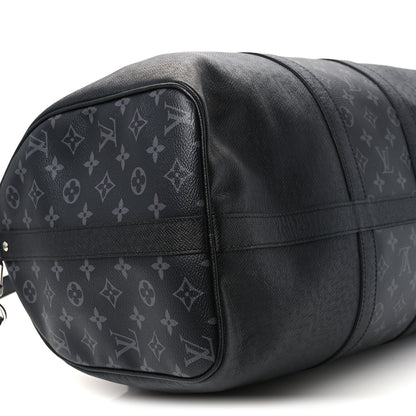 Louis Vuitton Taigarama Keepall Bandouliere 50 Black 9 of 10