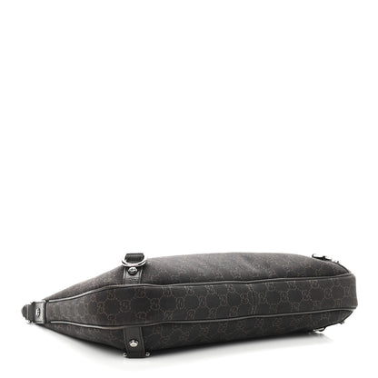 Gucci Denim Monogram Abbey D Ring Hobo Brown 4 of 9