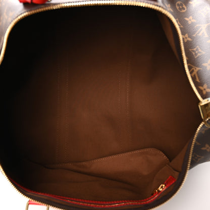 Louis Vuitton Calfskin Monogram Keepall Bandouliere 50 Coquelicot 4 of 10