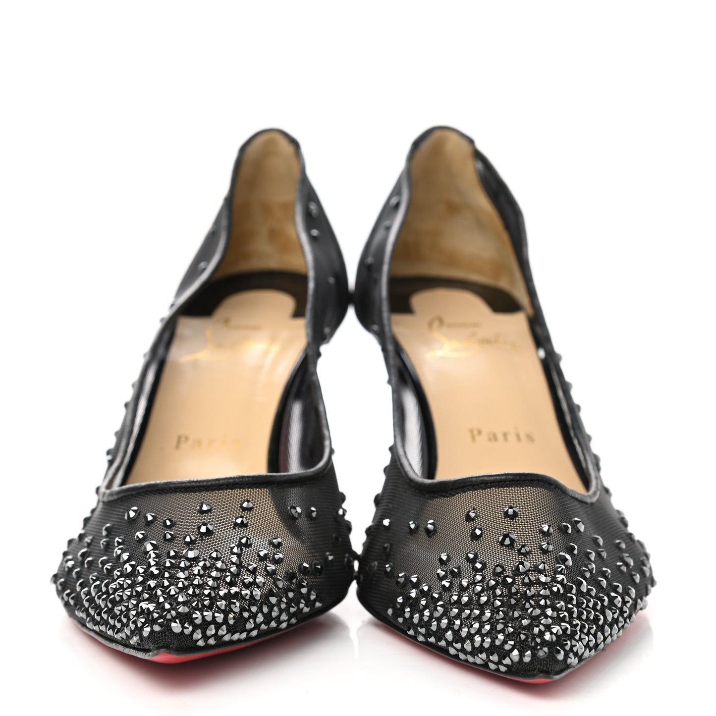 Rete Glitter Mini Specchio Strass Follies 70 Pumps 38 Black