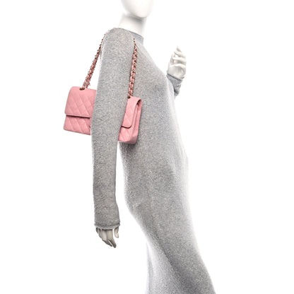 Chanel Caviar Quilted Medium Double Flap Pink 2 of 12