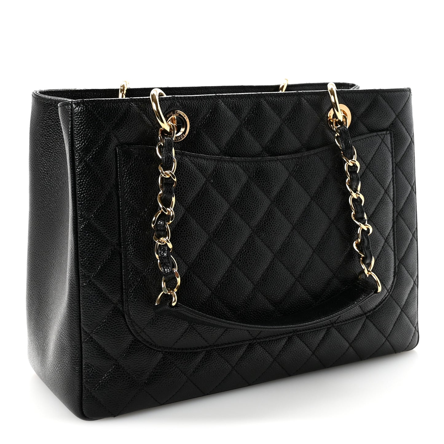 Caviar Quilted Grand Shopping Tote GST Black