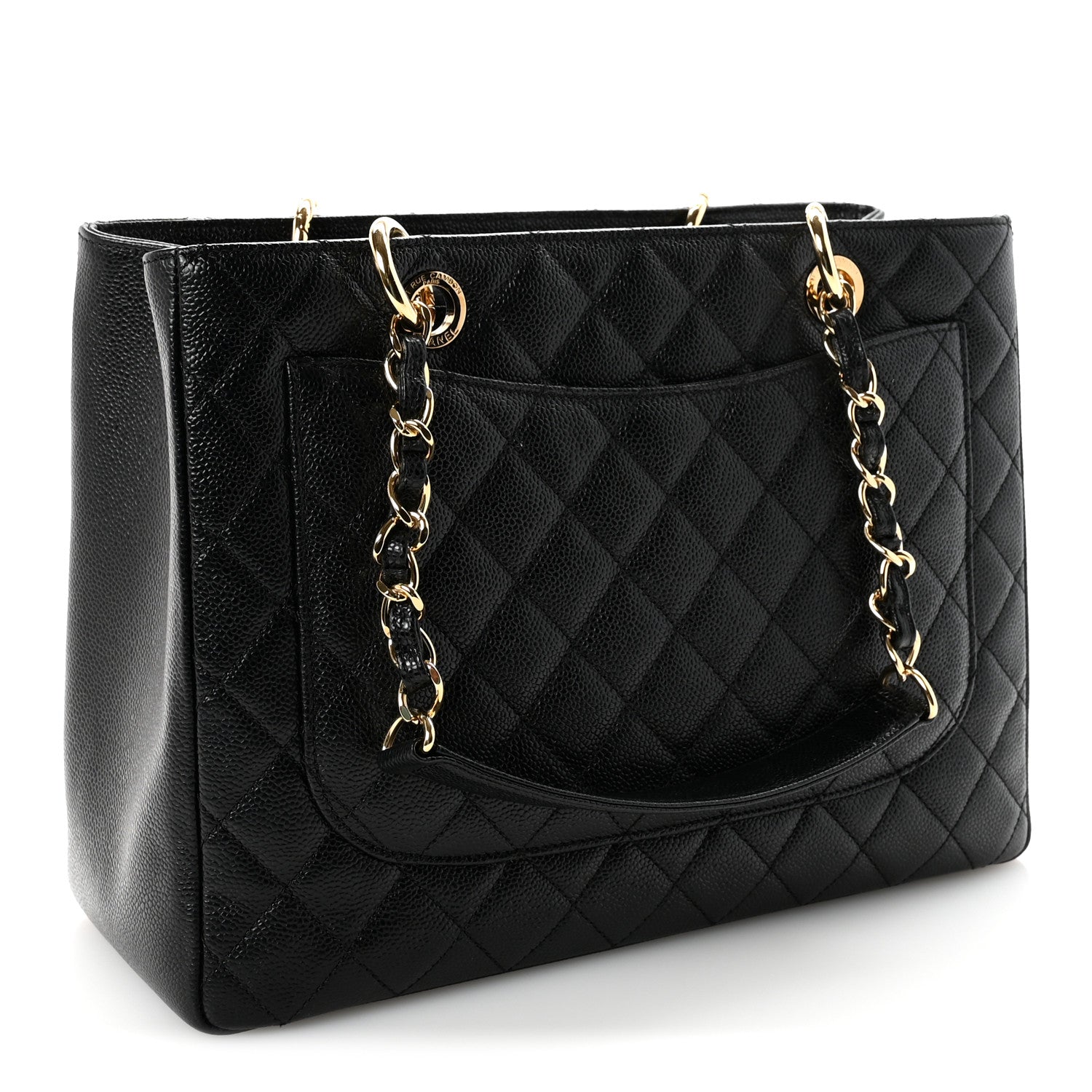 Chanel Caviar Quilted Grand Shopping Tote GST Black 3 of 11