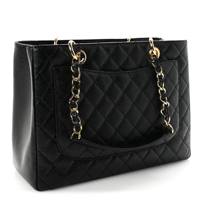 Chanel Caviar Quilted Grand Shopping Tote GST Black 3 of 11