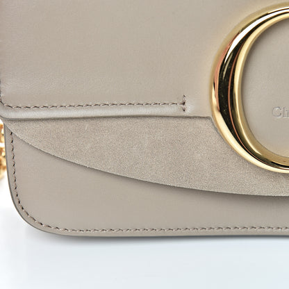 Chloe Calfskin Suede C Clutch With Chain Motty Grey 12 of 13