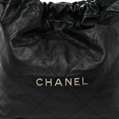 Chanel Shiny Calfskin Quilted Chanel 22 Black 9 of 11