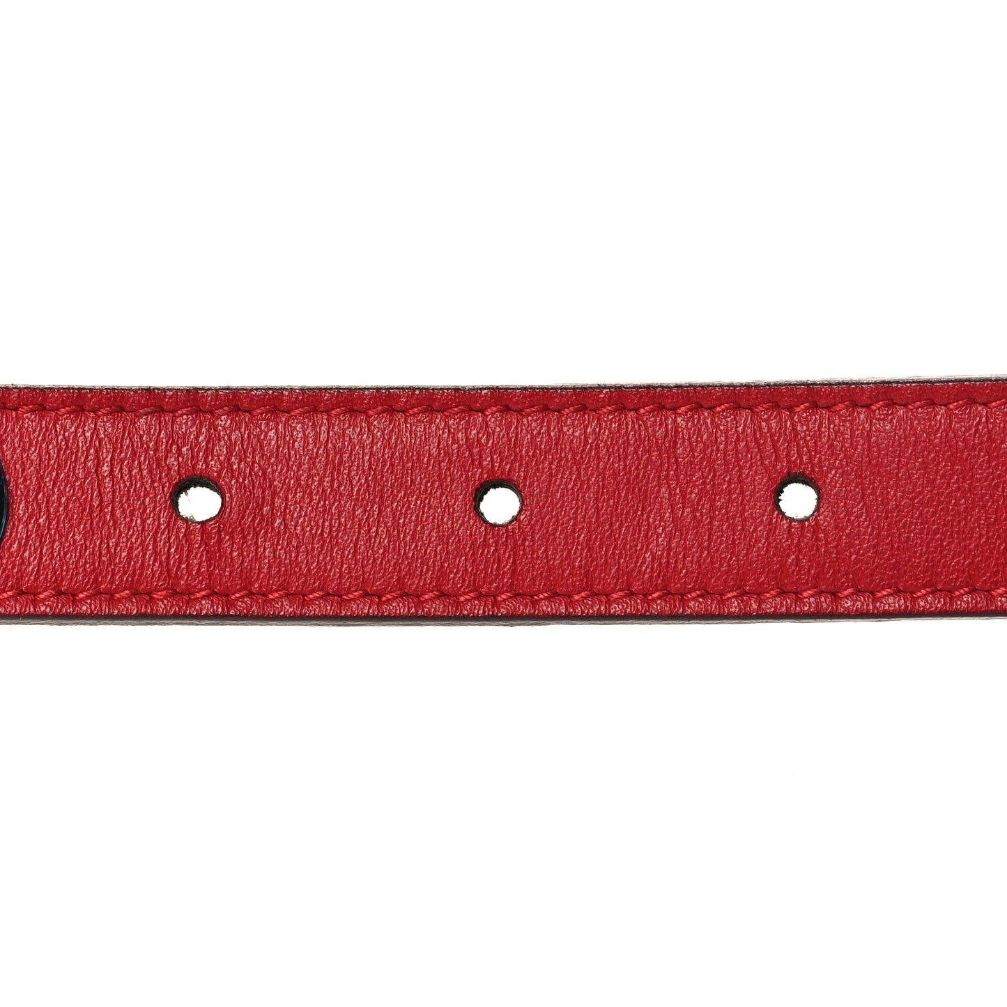 Calfskin Crystal Embellished Double G Belt 90 36 Hibiscus Red