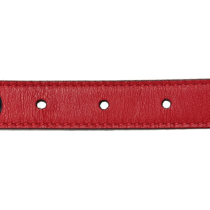 Gucci Calfskin Crystal Embellished Double G Belt 90 36 Hibiscus Red 3 of 5