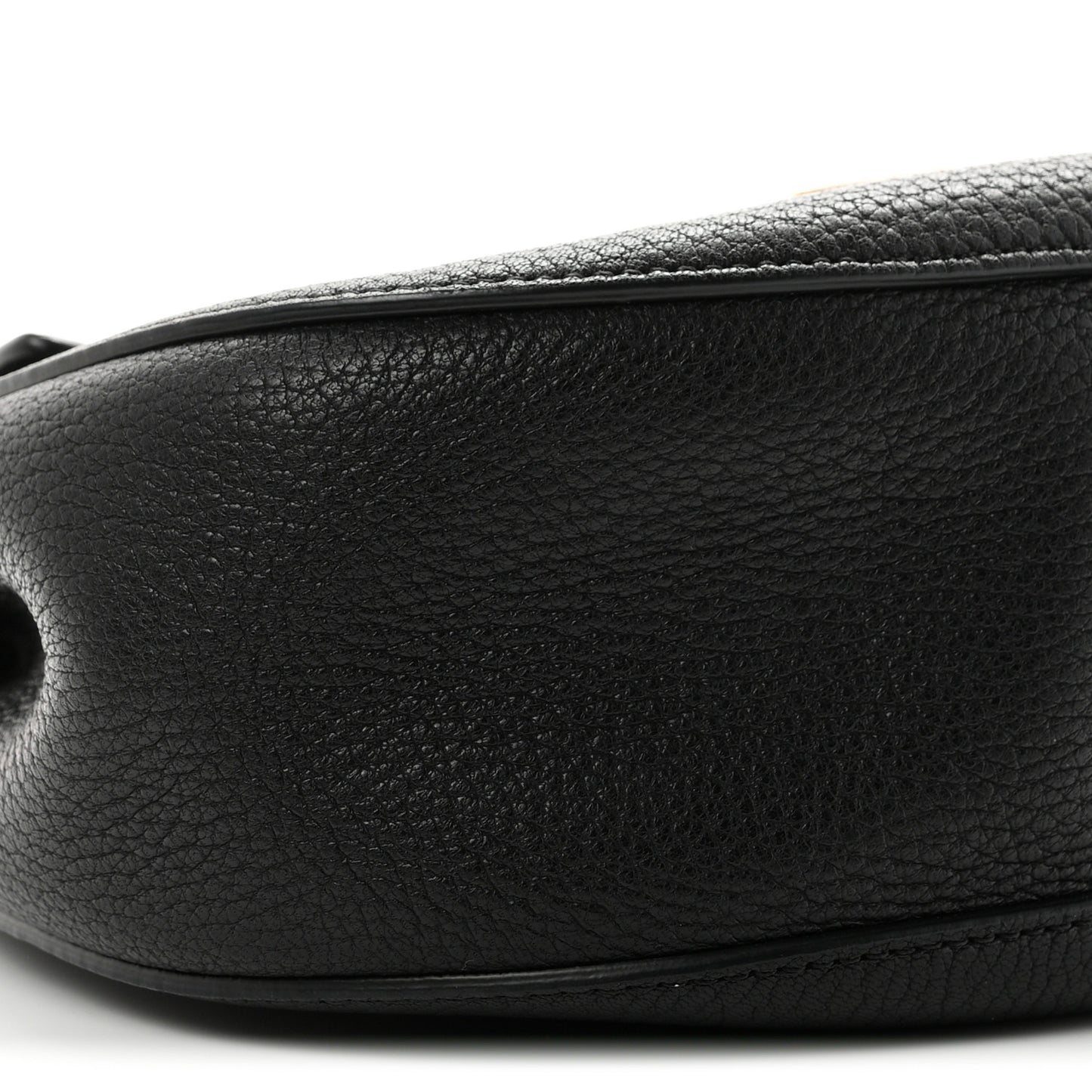 Grained Lambskin Drew Shoulder Bag Black