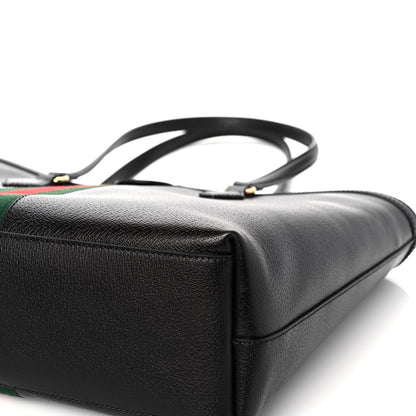 Gucci Textured Calfskin Web Medium Ophidia Shopping Tote Black 13 of 13