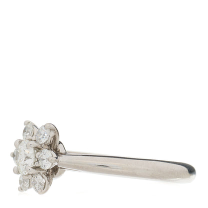 Tiffany Platinum Diamond Flower Ring 48 4.5 3 of 5