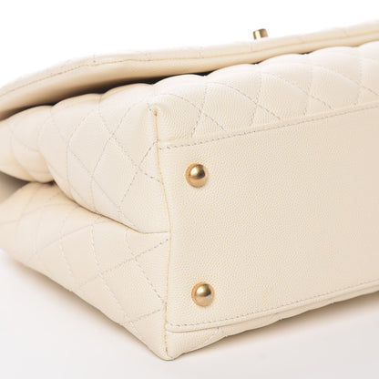 Chanel Caviar Lizard Quilted Small Coco Handle Flap Ivory 8 of 10