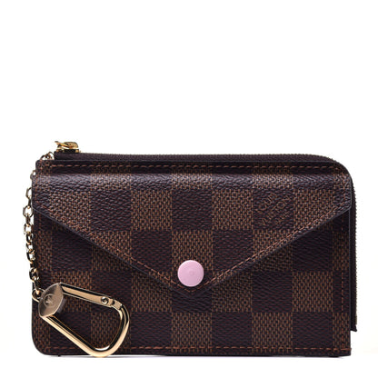 Louis Vuitton Damier Ebene Recto Verso Card Holder Rose Ballerine 1 of 6