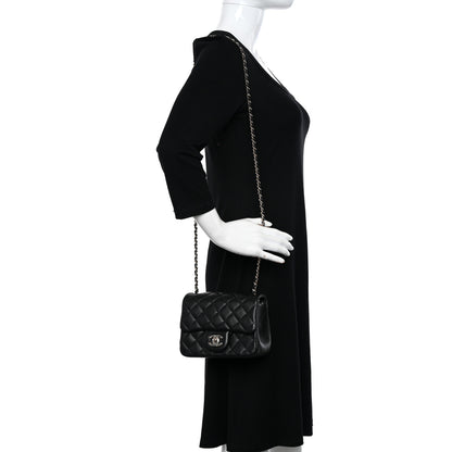 Chanel Lambskin Quilted Enamel Mini Pearl Crush Flap Black 2 of 10