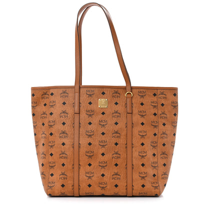 MCM Visetos Toni Shopper Tote Cognac 1 of 10