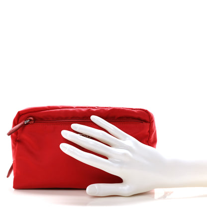 Prada Tessuto Nylon Vela Cosmetic Pouch Rosso 2 of 10