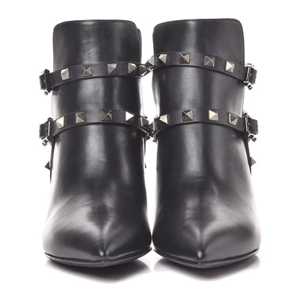 Valentino Garavani Calfskin Rockstud Double Buckle 65mm Ankle Boots 35 Black 2 of 11