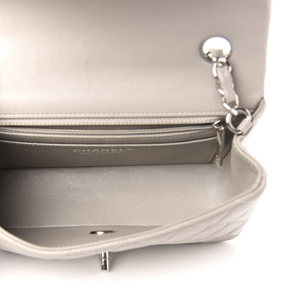 Chanel Lambskin Quilted Mini Rectangular Flap Grey 5 of 11