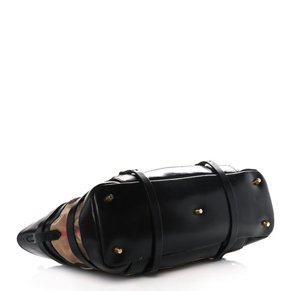 Burberry House Check Bridle Calfskin Kent Bag Black 3 of 12