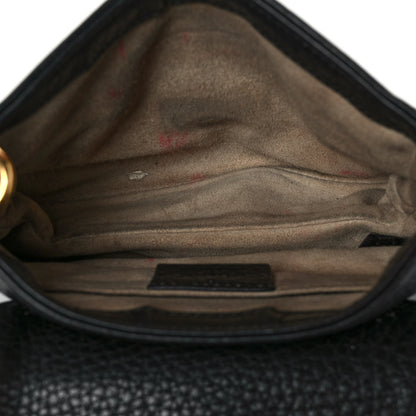 Gucci Pebbled Calfskin Small 1973 Chain Shoulder Bag Black 5 of 9