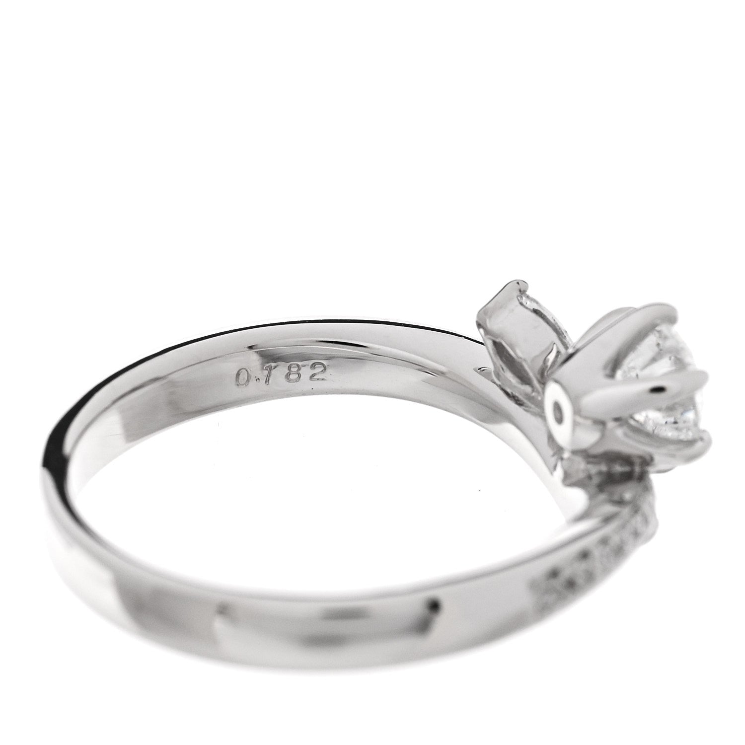 Parker & West by FASHIONPHILE Platinum Diamond .50ctw Round Marquise Cut Pave Ring  53 6.5 7 of 10