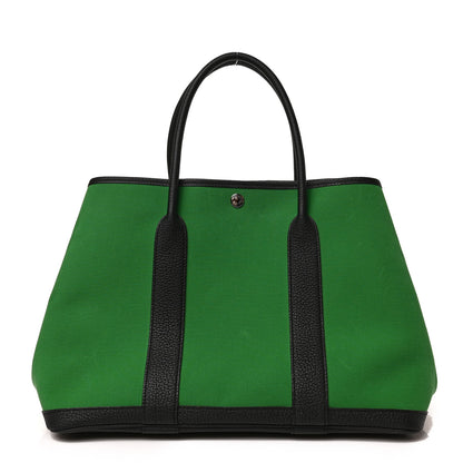 Hermes Toile Officier Negonda Garden Party Tote 36 MM Cactus Black 1 of 8