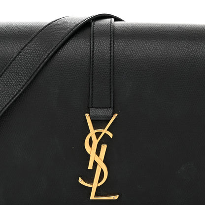 Saint Laurent Textured Calfskin Medium Classic Monogram Universite Bag Black 8 of 12