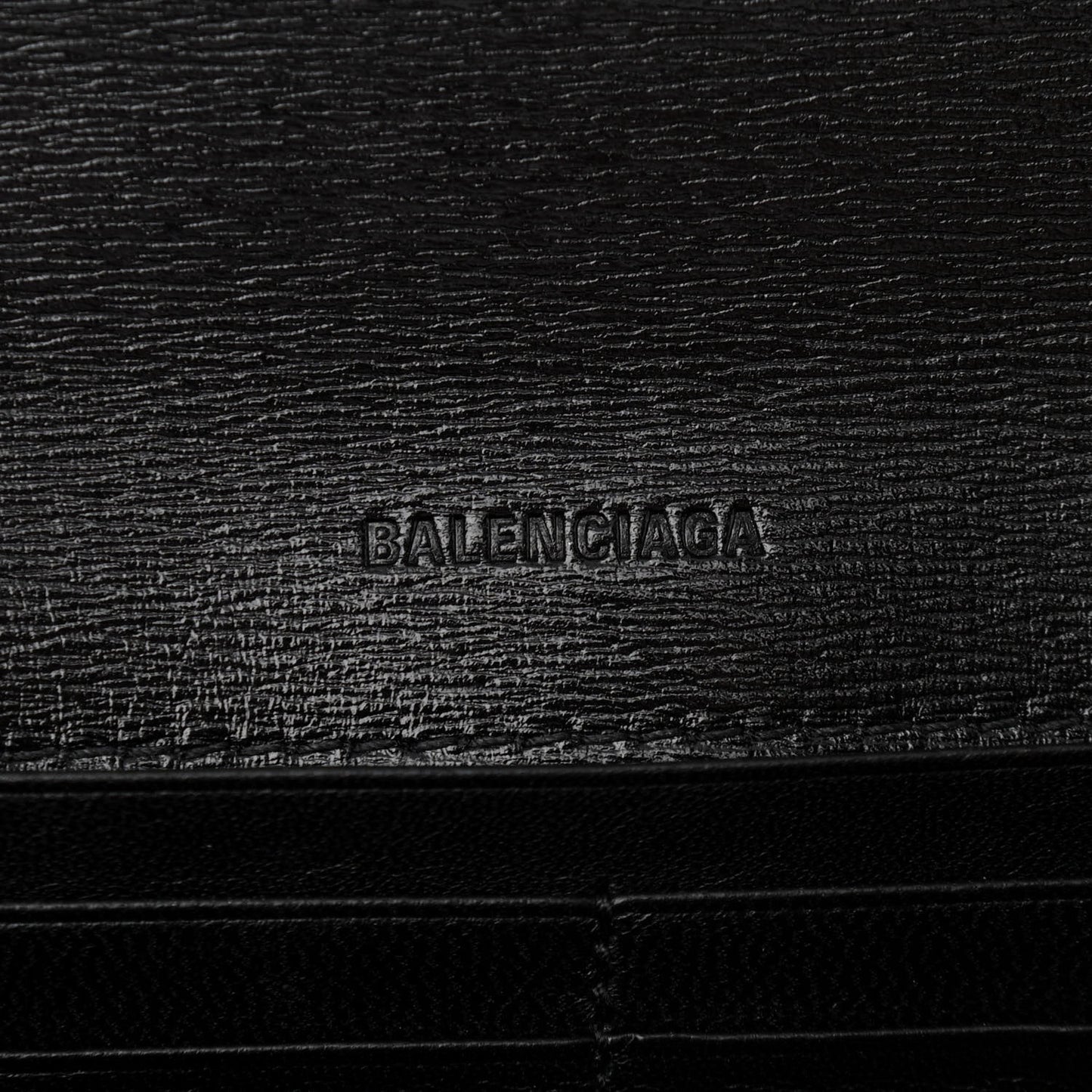 Calfskin Stripe Embossed Gossip Chain Bag XS Black