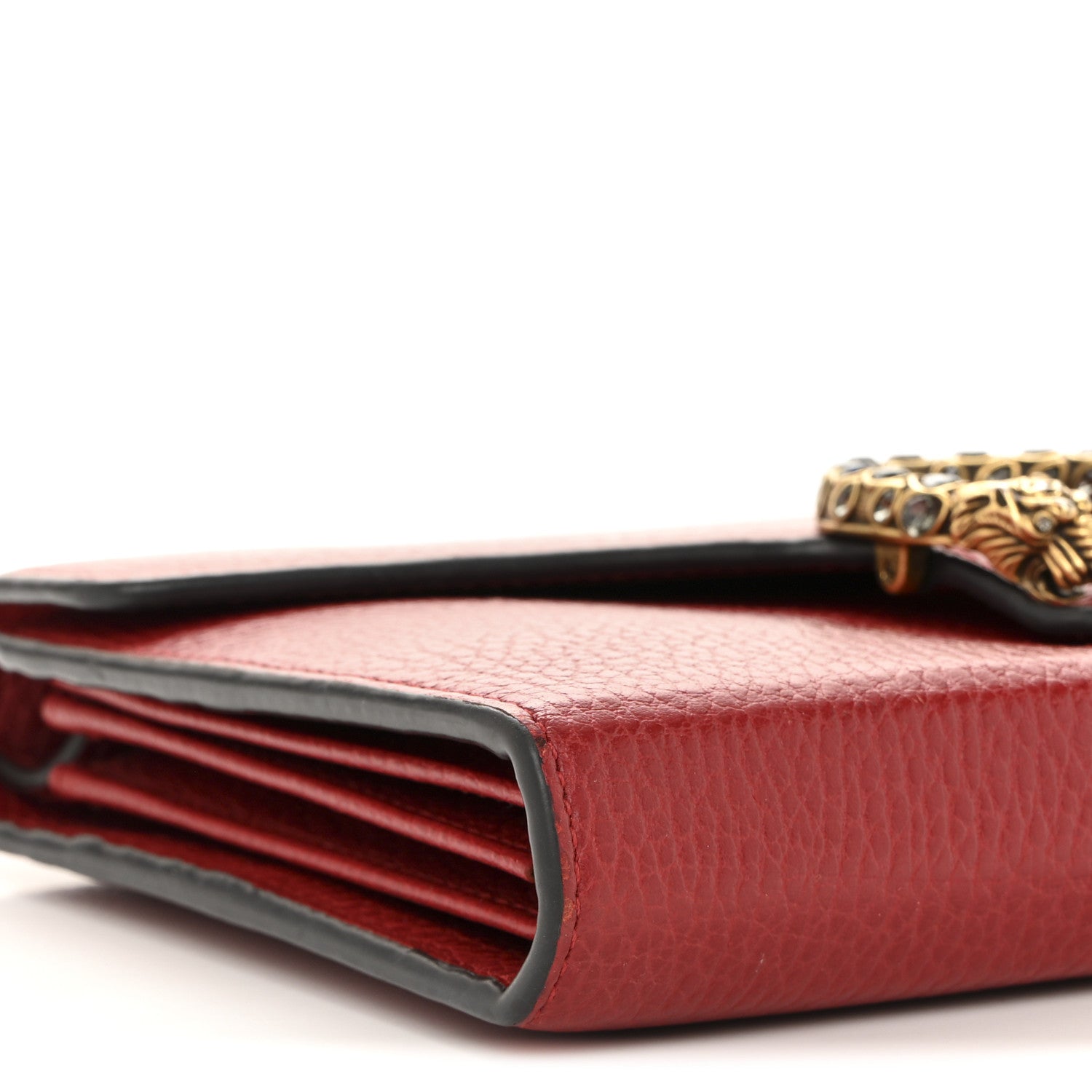 Gucci Calfskin Mini Dionysus Chain Wallet Hibiscus Red 1801027