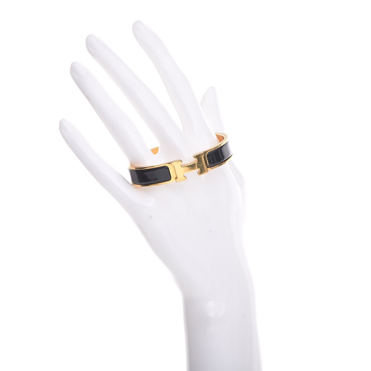 Hermes Enamel Narrow Clic Clac H Bracelet PM Black 2 of 6