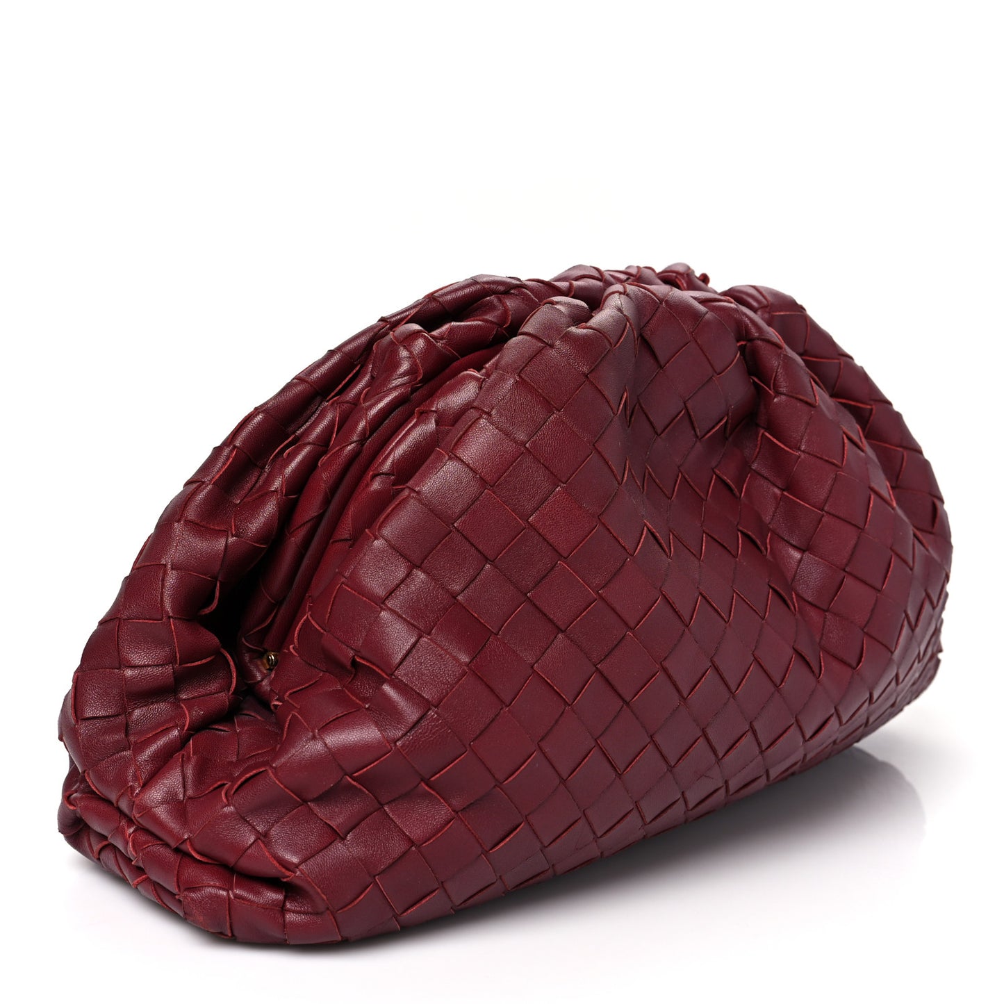 Nappa Maxi Intrecciato The Pouch Oversized Clutch Bordeaux