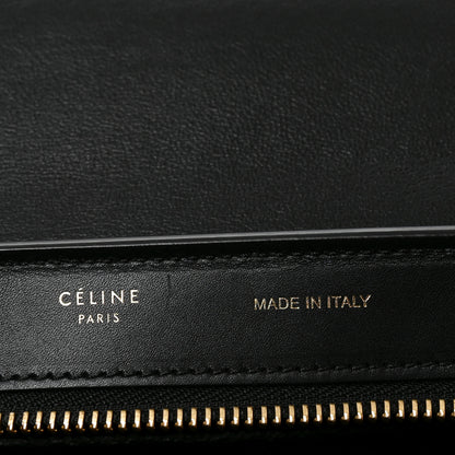 Celine Bullhide Calfskin Nubuck Small Tri-Color Trapeze Coffee 6 of 9