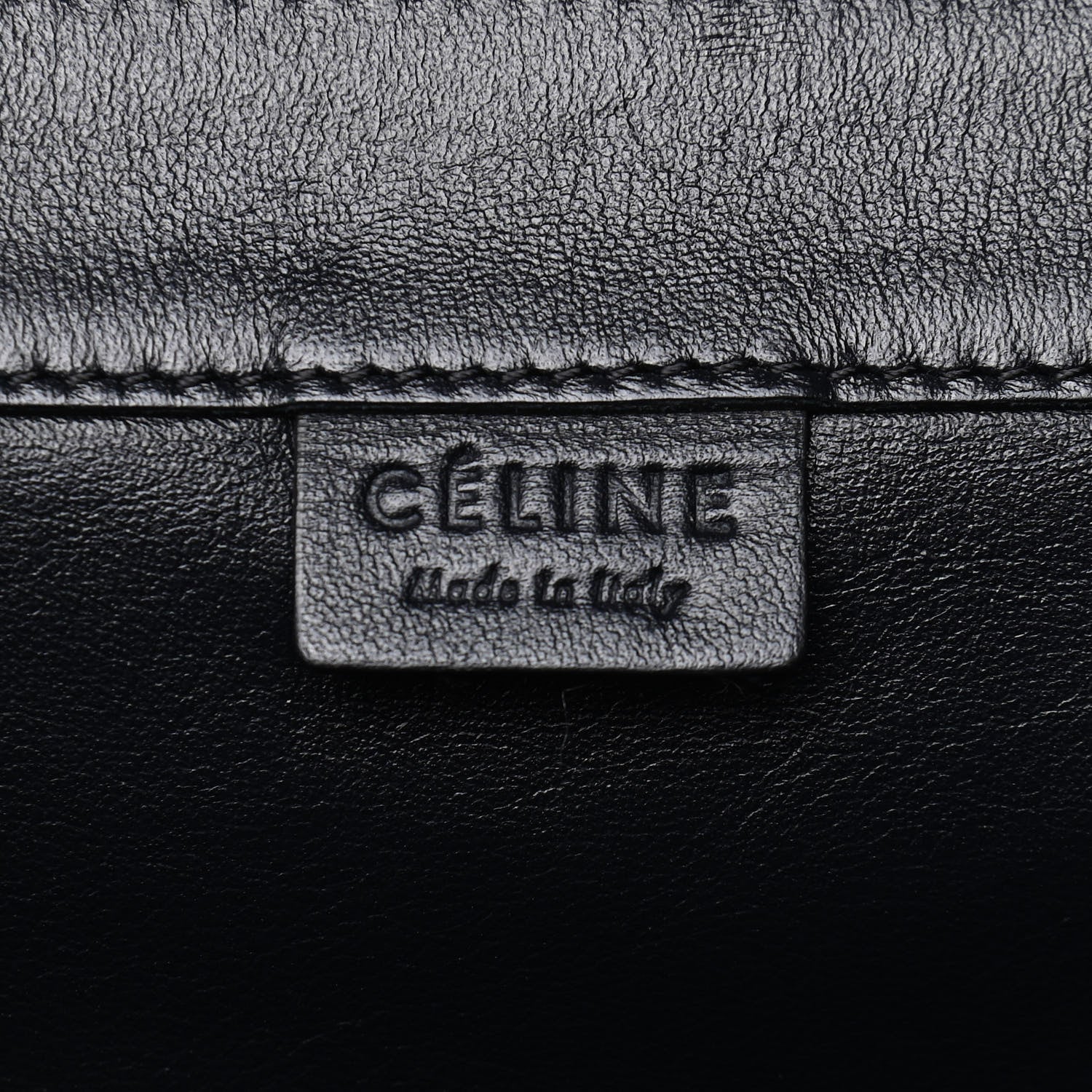 Celine Lambskin Horizontal Cabas Dark Navy 6 of 10