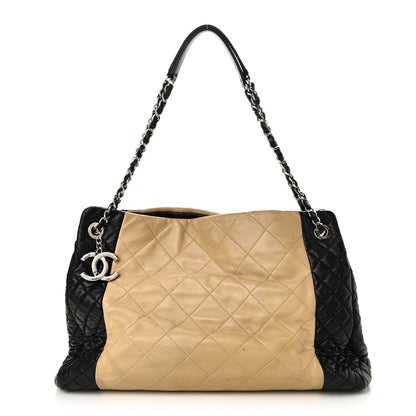 Chanel Lambskin Quilted Large CC Shopping Tote Black Rose Clair 1 of 14
