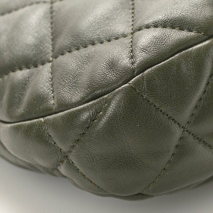Chanel Lambskin Quilted CC Links Hobo Khaki 9 of 10