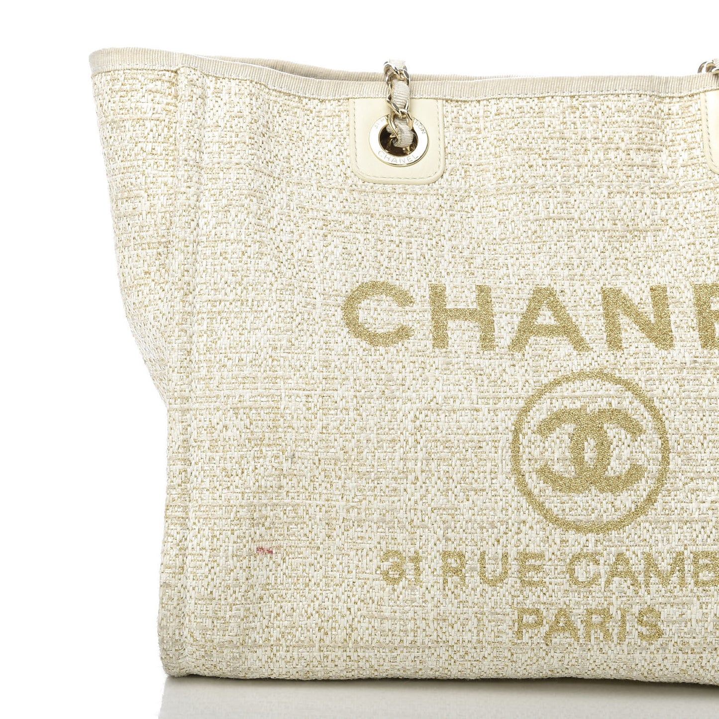Mixed Fibers Small Deauville Tote Light Beige