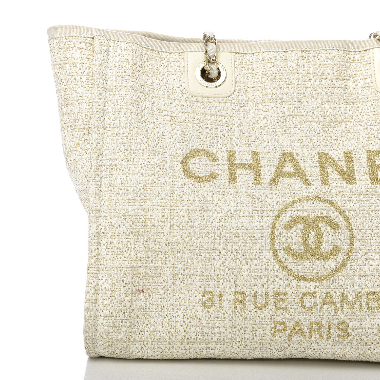 Chanel Mixed Fibers Small Deauville Tote Light Beige 10 of 10
