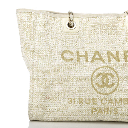Chanel Mixed Fibers Small Deauville Tote Light Beige 10 of 10